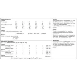 King Cole Knitting Pattern Baby Jacket & Blanket Crocheted In BV Baby DK 5414