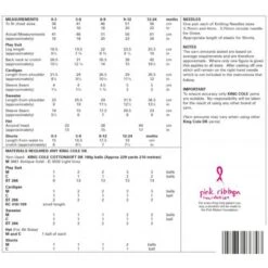 King Cole Knitting Pattern Baby Set Knitted In Cottonsoft DK 6022 -OHSEWCRAFTY king cole knitting pattern baby set knitted in cottonsoft dk 6022 2