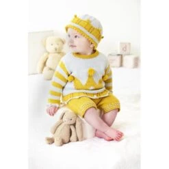King Cole Knitting Pattern Baby Set Knitted In Cottonsoft DK 6022