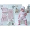 King Cole Knitting Pattern Baby Set Knitted In King Cole Cherish Dash DK 4901