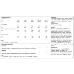 King Cole Knitting Pattern Cardigan & Hat Knitted Big Value Tonal Chunky 5275