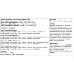 King Cole Knitting Pattern Chameleons Knitted In Big Value DK 50g 9162 -OHSEWCRAFTY king cole knitting pattern chameleons knitted in big value dk 50g 9162 1