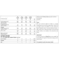 King Cole Knitting Pattern Dress, Sweater & Hat Knitted In Comfort Aran 3136