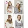 King Cole Knitting Pattern Hats, Cowls & Scarf Truffle & Merino DK 5517 -OHSEWCRAFTY king cole knitting pattern hats cowls scarf truffle merino dk 5517