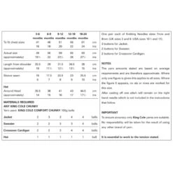 King Cole Knitting Pattern Jacket, Cardigan & Hat Knitted In Comfort Chunky 3044