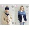 King Cole Knitting Pattern Ladies Cardigan, Snood & Hat: Knitted In Subtle Drifter 5481 -OHSEWCRAFTY king cole knitting pattern ladies cardigan snood hat knitted in subtle drifter 5481