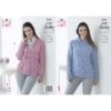 King Cole Knitting Pattern Sweater, Cardigan Knitted Big Value Super Chunky 5336 1 King Cole Knitting Pattern Sweater, Cardigan Knitted Big Value Super Chunky 5336 -OHSEWCRAFTY king cole knitting pattern sweater cardigan knitted big value super chunky 5336