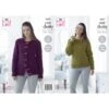 King Cole Knitting Pattern Sweater, Cardigan Knitted Big Value Super Chunky 5337