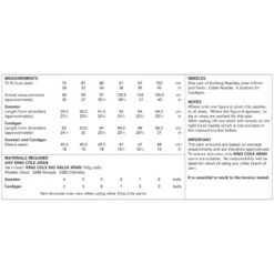 King Cole Knitting Pattern Sweater & Cardigan Knitted In Big Value Aran 5299