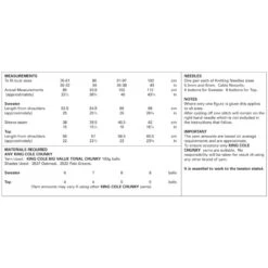 King Cole Knitting Pattern Sweater & Top Knitted In Big Value Tonal Chunky 4879