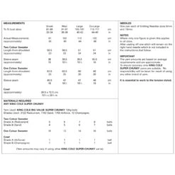 King Cole Knitting Pattern Sweaters & Cowl Knitted Big Value Super Chunky 4875