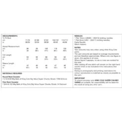 King Cole Knitting Pattern Sweaters Knitted With Big Value Super Chunky 4360