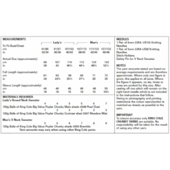 King Cole Knitting Pattern Unisex Sweaters Knitted Big Value Poplar Chunky 5500