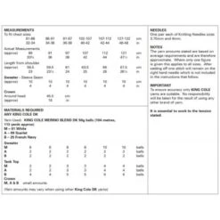 King Cole Knitting Pattern Vest Top & Crown Knitted In Merino Blend DK 6024 -OHSEWCRAFTY king cole knitting pattern vest top crown knitted in merino blend dk 6024 2