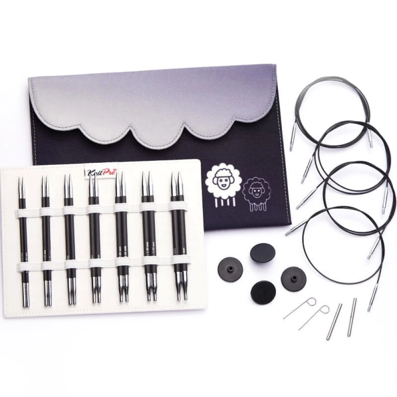 KnitPro Karbonz Interchangeable Knitting Needle Deluxe Set 3 KnitPro Karbonz Interchangeable Knitting Needle Deluxe Set