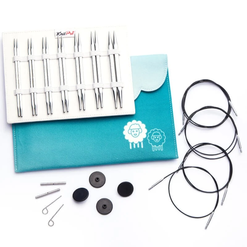 Knitpro Nova Cubics Deluxe Interchangeable Circular Knitting Needle Set 3 Knitpro Nova Cubics Deluxe Interchangeable Circular Knitting Needle Set