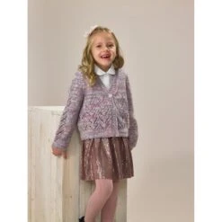 Knitting Pattern James C Brett JB775 Kids Cardigan Pattern Stonewash DK