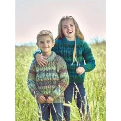 Knitting Pattern James C Brett JB801 Kids Jumper Pattern Marble Chunky