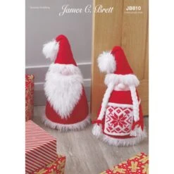 Knitting Pattern James C Brett JB810 DK Christmas Mr Mrs Clause Gonks Gnomes