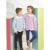 Knitting Pattern James C Brett JB822 Childrens Jumper Cardi Partytime Stripe DK -OHSEWCRAFTY knitting pattern james c brett jb822 childrens jumper cardi partytime stripe dk