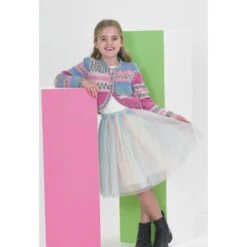 Knitting Pattern James C Brett JB831 Kids Cropped Cardigan Pattern Fairground DK