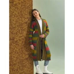 Knitting Pattern James C Brett JB848 Long Cardigan Pattern Aurora DK