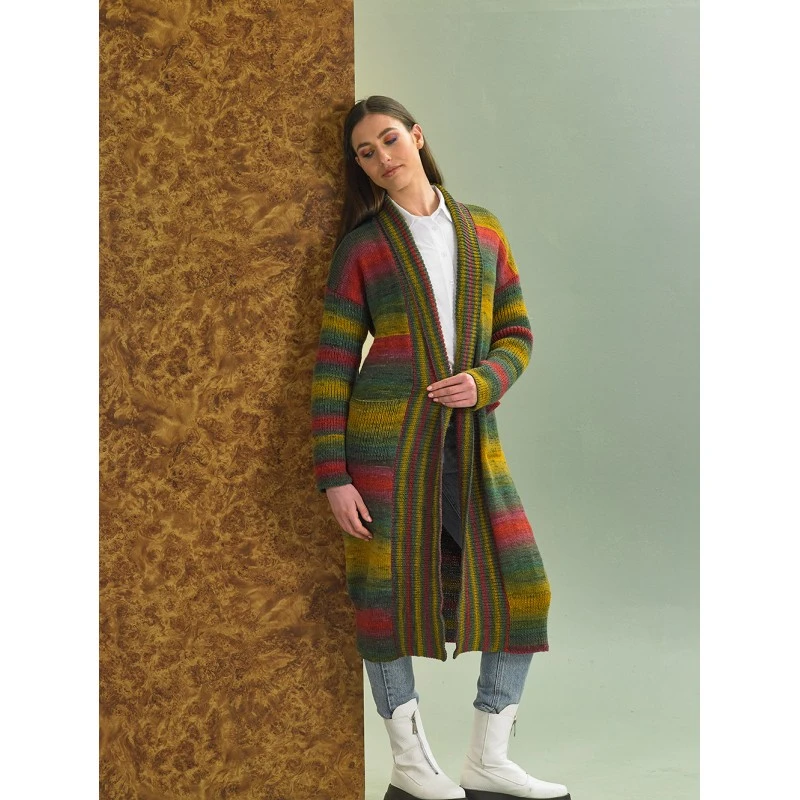Knitting Pattern James C Brett JB848 Long Cardigan Pattern Aurora DK 3 Knitting Pattern James C Brett JB848 Long Cardigan Pattern Aurora DK