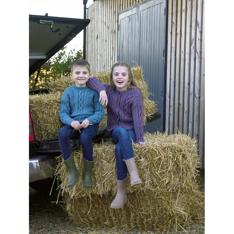 Knitting Pattern James C Brett JB855 Kids Jumper Cardigan Pattern Croftland Aran 3 Knitting Pattern James C Brett JB855 Kids Jumper Cardigan Pattern Croftland Aran