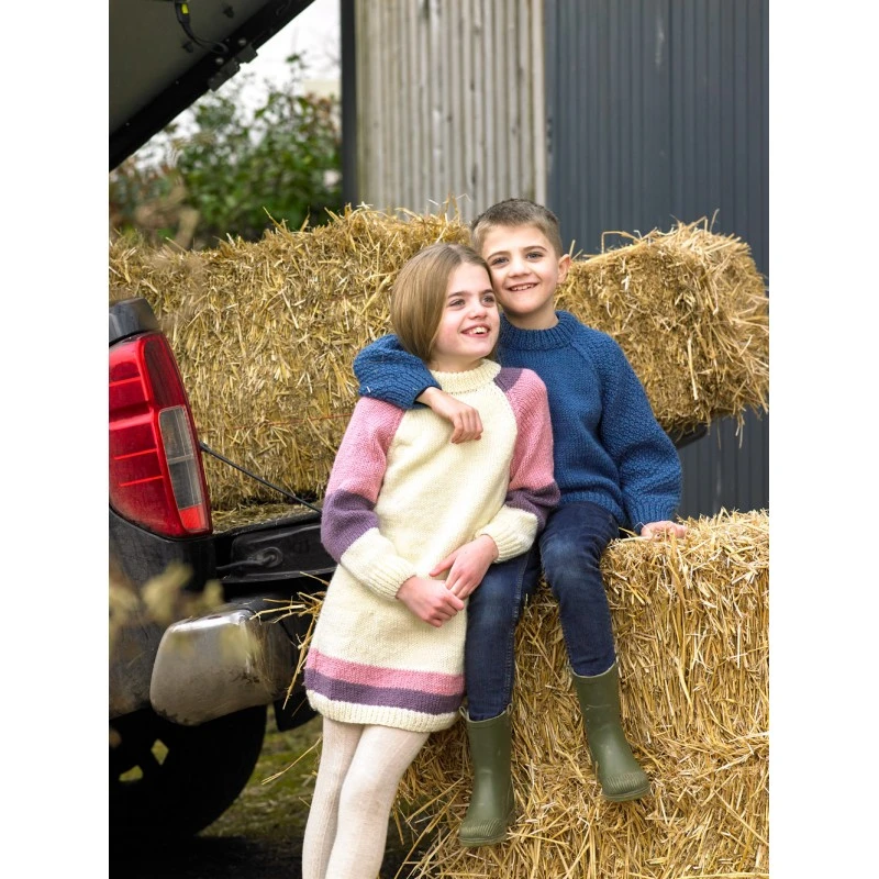 Knitting Pattern James C Brett JB856 Kids Dress Jumper Pattern Croftland Aran 3 Knitting Pattern James C Brett JB856 Kids Dress Jumper Pattern Croftland Aran