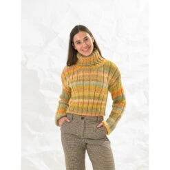 Knitting Pattern James C Brett JB860 Roll Neck Jumper Pattern Marble Chunky