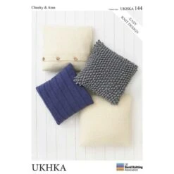 Knitting Pattern James C Brett UKHKA144 Chunky & Aran Cushion Cases