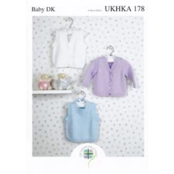 Knitting Pattern James C Brett UKHKA178 DK Jumper & Cardigan