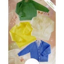 Knitting Pattern James C Brett UKHKA3 DK Baby Jumpers & Cardigans