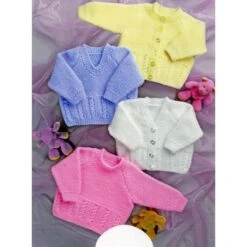Knitting Pattern James C Brett UKHKA34 DK Baby Cardigan & Jumper