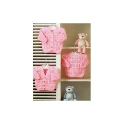 Knitting Pattern James C Brett UKHKA87 DK Baby Cardigan & Jumper