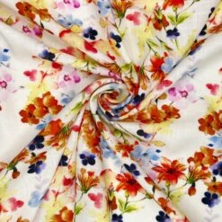 Linen Viscose Blend Fabric Superior Softness Cece Floral Flower 142cm Wide -OHSEWCRAFTY linen viscose blend fabric superior softness cece floral flower 142cm wide 2