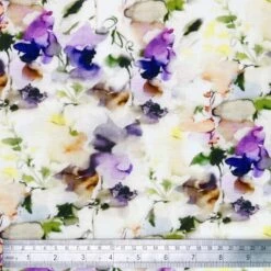 Linen Viscose Blend Fabric Superior Softness Gracie Floral Flower 142cm Wide -OHSEWCRAFTY linen viscose blend fabric superior softness gracie floral flower 142cm wide 1