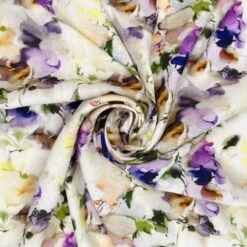 Linen Viscose Blend Fabric Superior Softness Gracie Floral Flower 142cm Wide -OHSEWCRAFTY linen viscose blend fabric superior softness gracie floral flower 142cm wide 2