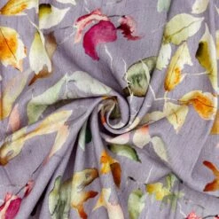 Linen Viscose Blend Fabric Superior Softness Maison Floral Flower 142cm Wide -OHSEWCRAFTY linen viscose blend fabric superior softness maison floral flower 142cm wide 2