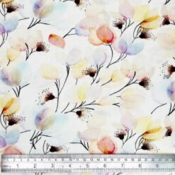 Linen Viscose Blend Fabric Superior Softness Matilda Floral Soft 142cm Wide -OHSEWCRAFTY linen viscose blend fabric superior softness matilda floral soft 142cm wide 2