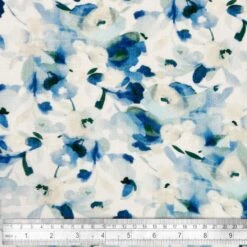 Linen Viscose Blend Fabric Superior Softness Monica Floral Flower 142cm Wide -OHSEWCRAFTY linen viscose blend fabric superior softness monica floral flower 142cm wide 1