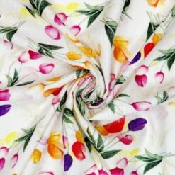 Linen Viscose Blend Fabric Superior Softness Olivia Floral Soft 142cm Wide -OHSEWCRAFTY linen viscose blend fabric superior softness olivia floral soft 142cm wide 1