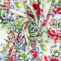 Linen Viscose Blend Fabric Superior Softness Penelope Floral Flower 142cm Wide -OHSEWCRAFTY linen viscose blend fabric superior softness penelope floral flower 142cm wide 2