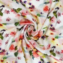 Linen Viscose Blend Fabric Superior Softness Rebecca Floral Soft 142cm Wide -OHSEWCRAFTY linen viscose blend fabric superior softness rebecca floral soft 142cm wide 1
