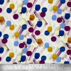 Linen Viscose Blend Fabric Superior Softness Sofia Spots Polka Dots 142cm Wide -OHSEWCRAFTY linen viscose blend fabric superior softness sofia spots polka dots 142cm wide 1