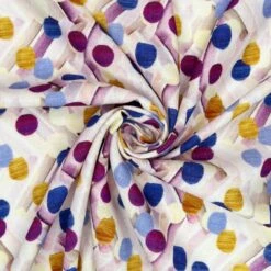 Linen Viscose Blend Fabric Superior Softness Sofia Spots Polka Dots 142cm Wide -OHSEWCRAFTY linen viscose blend fabric superior softness sofia spots polka dots 142cm wide 2