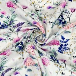 Linen Viscose Blend Fabric Superior Softness Stephanie Floral Flower 142cm Wide -OHSEWCRAFTY linen viscose blend fabric superior softness stephanie floral flower 142cm wide 2