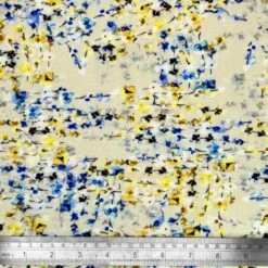 Linen Viscose Blend Fabric Superior Softness Summer Floral Flower 142cm Wide -OHSEWCRAFTY linen viscose blend fabric superior softness summer floral flower 142cm wide 1