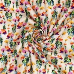 Linen Viscose Blend Fabric Superior Softness Tiffany Floral Soft 142cm Wide -OHSEWCRAFTY linen viscose blend fabric superior softness tiffany floral soft 142cm wide 1