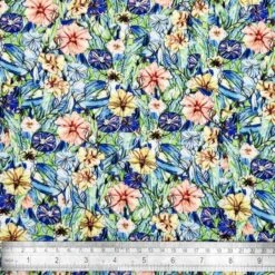 Linen Viscose Blend Fabric Superior Softness Willow Floral Flower 142cm Wide -OHSEWCRAFTY linen viscose blend fabric superior softness willow floral flower 142cm wide 1